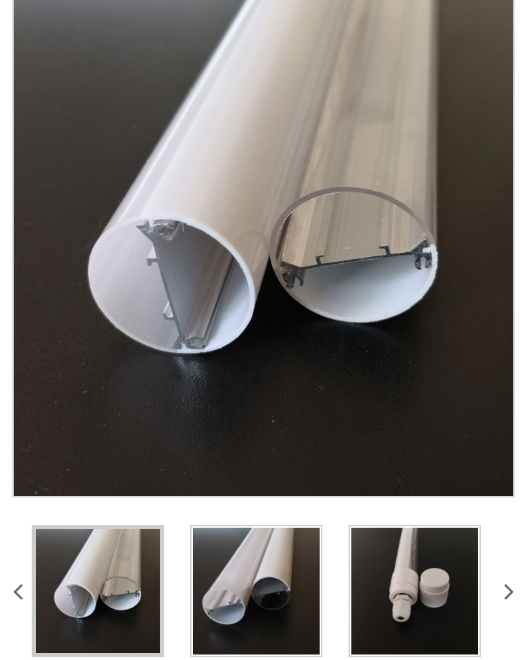 Carcasă cu tub LED cu gradul de certificare V0 și EN45545-2