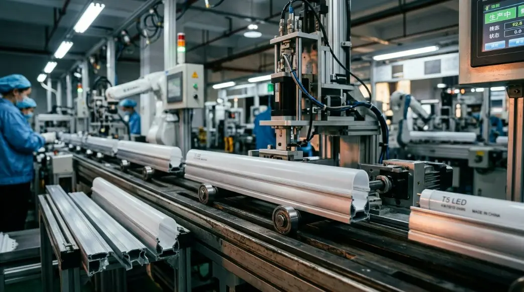 Fabrica de carcase pentru tuburi LED T5 Premier din China: Ghidul 2026 pentru conformitatea cu designul ecologic și aprovizionarea automatizată la comandă