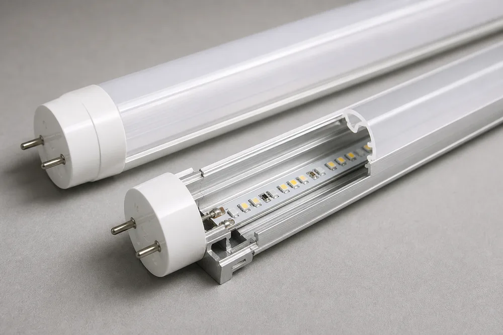 2026 LED T8 PC Tub exterior și carcasă interioară din aluminiu pentru ansamblu de lumină pentru tuburi OEM și cu etichetă privată