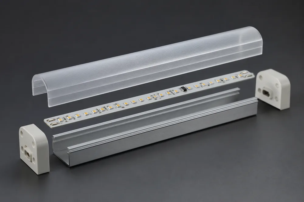 Carcasă tub LED T10 cu capac PC și bază din aluminiu 6063 pentru ansamblul de iluminat OEM în 2026