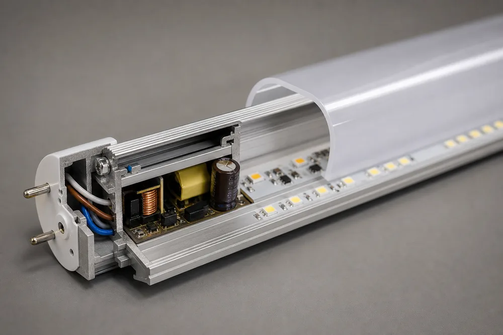 De ce să alegeți o carcasă cu tub LED T12 pe jumătate din aluminiu și pe jumătate din plastic?